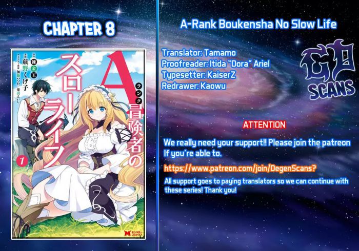 A-Rank Boukensha no Slow Life Chapter 8 - Page 1