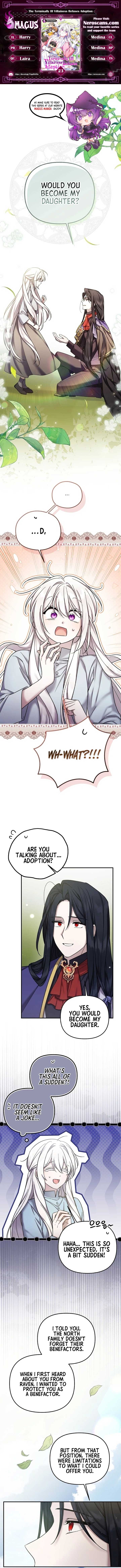 A Terminally Ill Villainess Refuses To Be Adopted Chapter 23 - Page 0