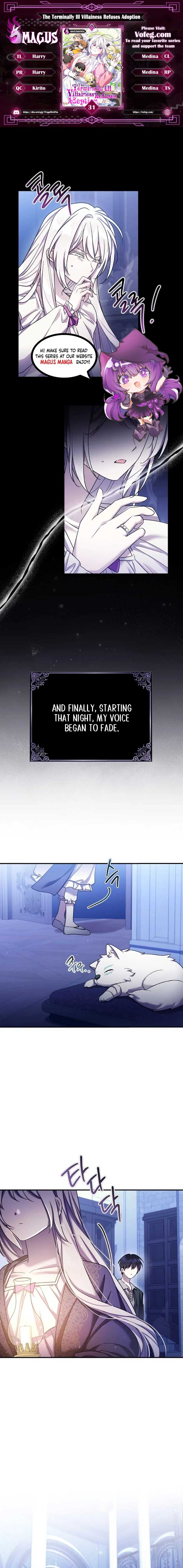 A Terminally Ill Villainess Refuses To Be Adopted Chapter 31 - Page 0