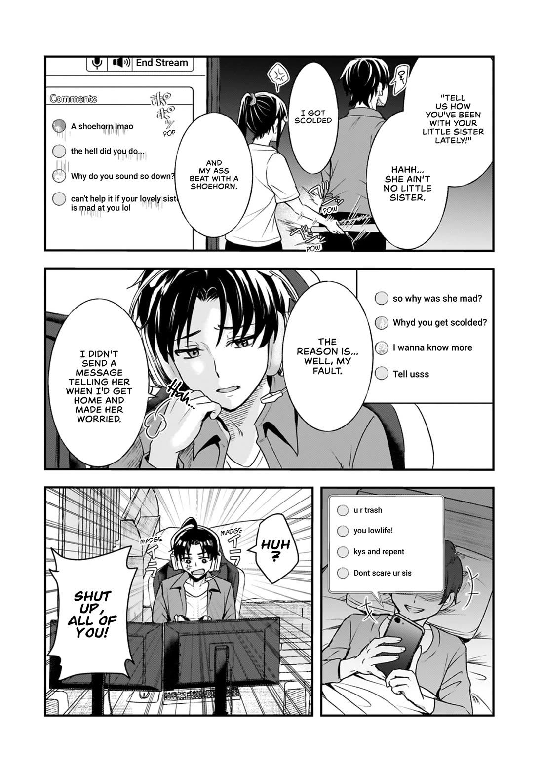 A Toxic 20-Year-Old Game Streamer Accidentally Reveals His Nice Personality Because He Forgot to End the Stream Chapter 6.2 - Page 1