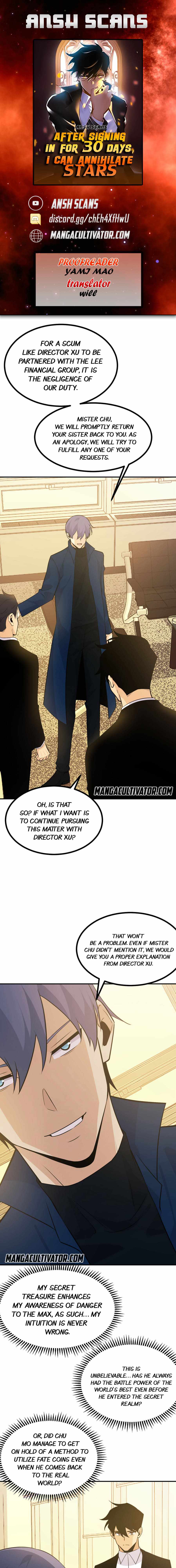 After Signing in for 30 Days, I Can Annihilate Stars Chapter 21 - Page 0