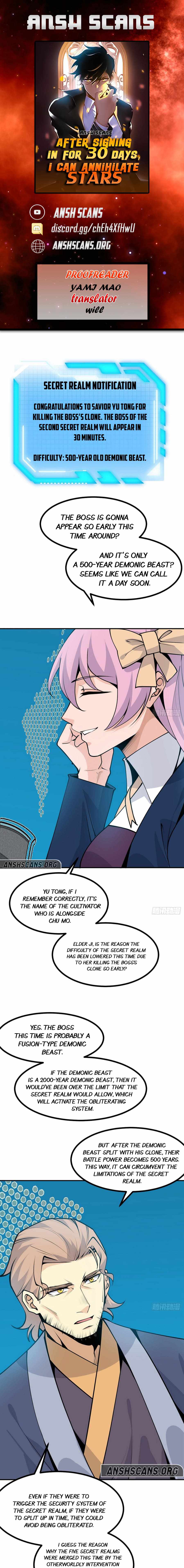 After Signing in for 30 Days, I Can Annihilate Stars Chapter 40 - Page 0