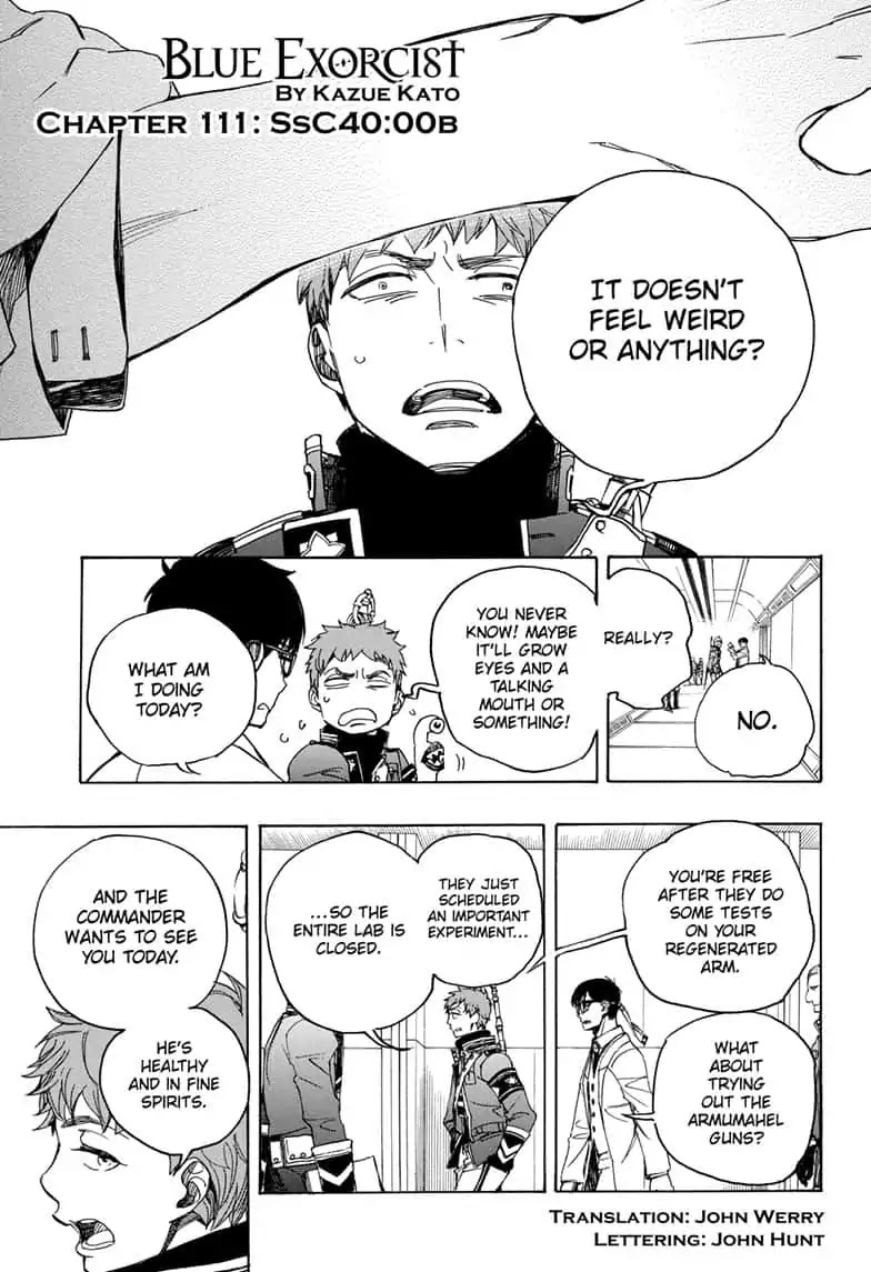 Ao no Exorcist Chapter 111 - Page 1