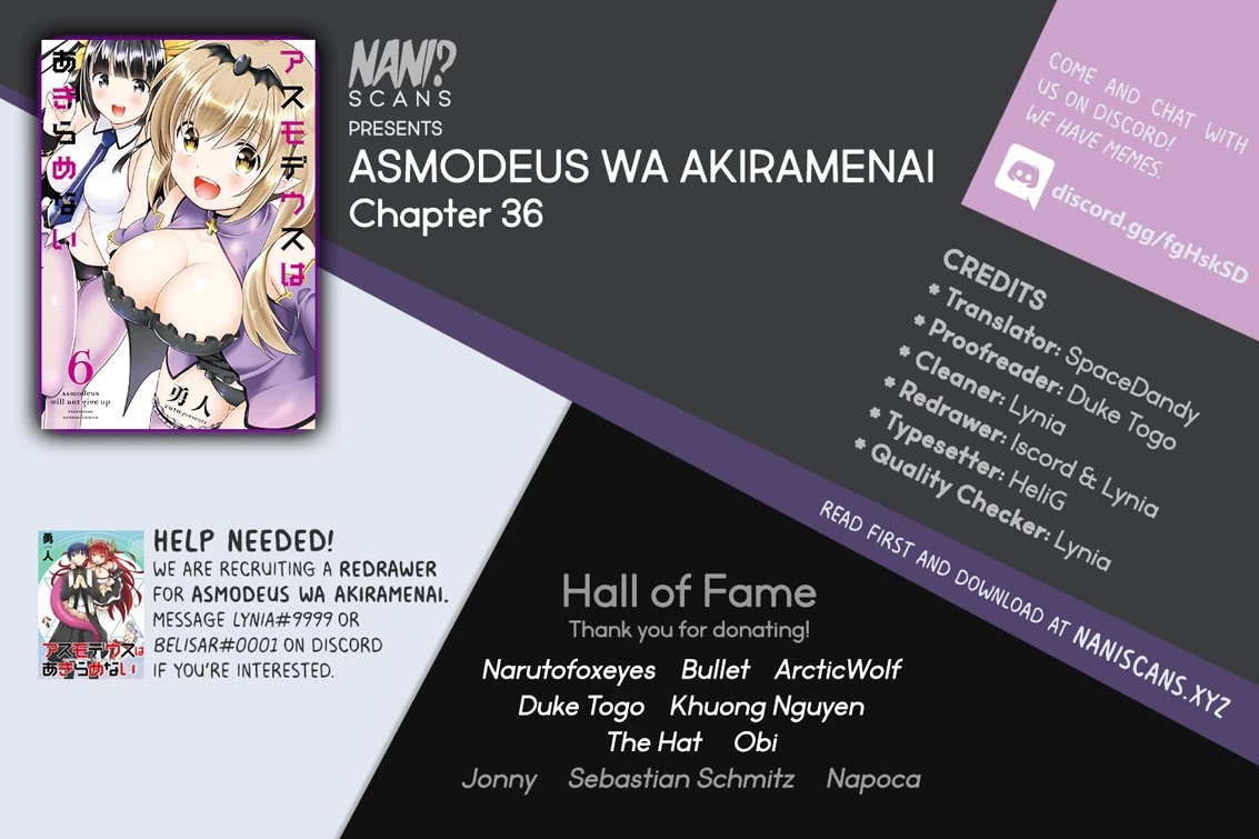 Asmodeus wa Akiramenai Chapter 36 - Page 0