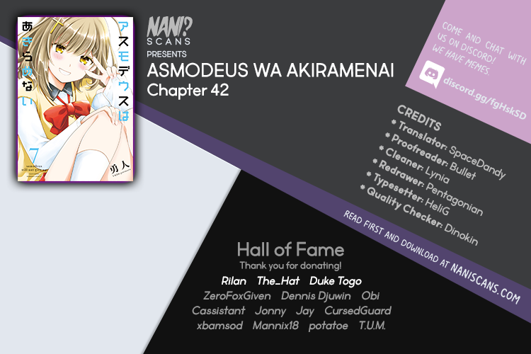 Asmodeus wa Akiramenai Chapter 42 - Page 0
