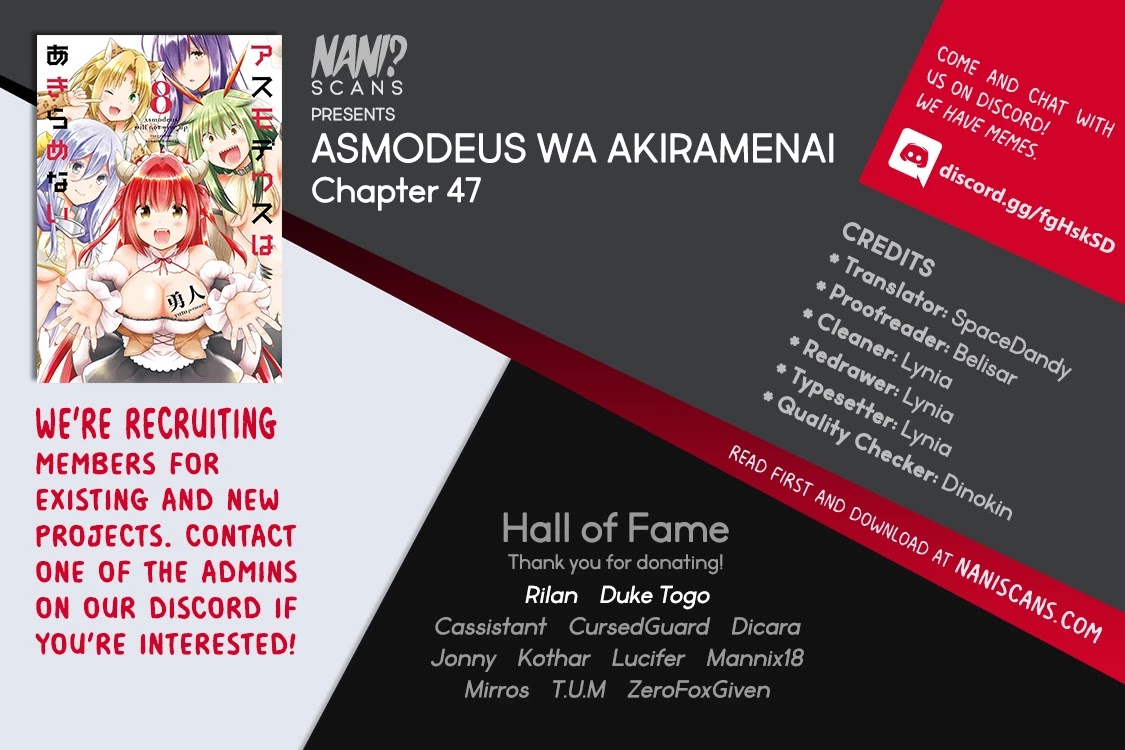 Asmodeus wa Akiramenai Chapter 47 - Page 0