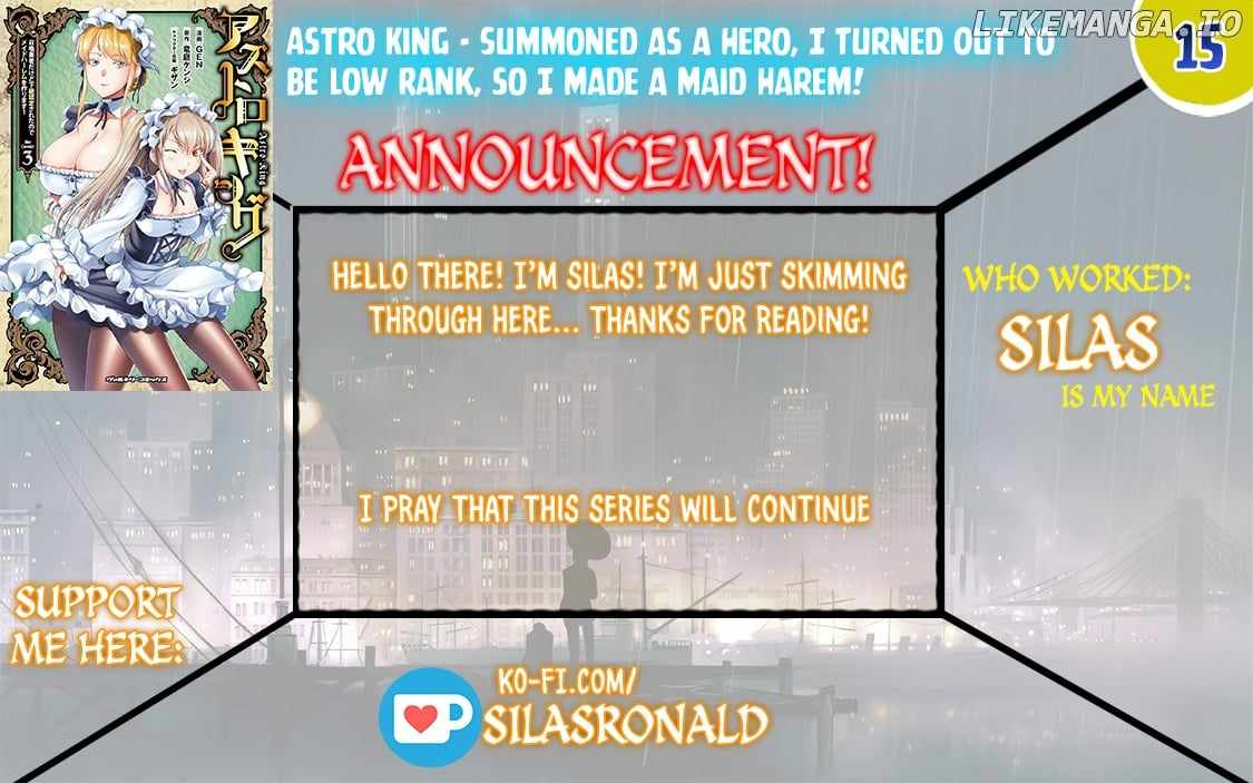 Astro King – Summoned as a Hero, I Turned Out to Be Low Rank, so I Made a Maid Harem! Chapter 15 - Page 1