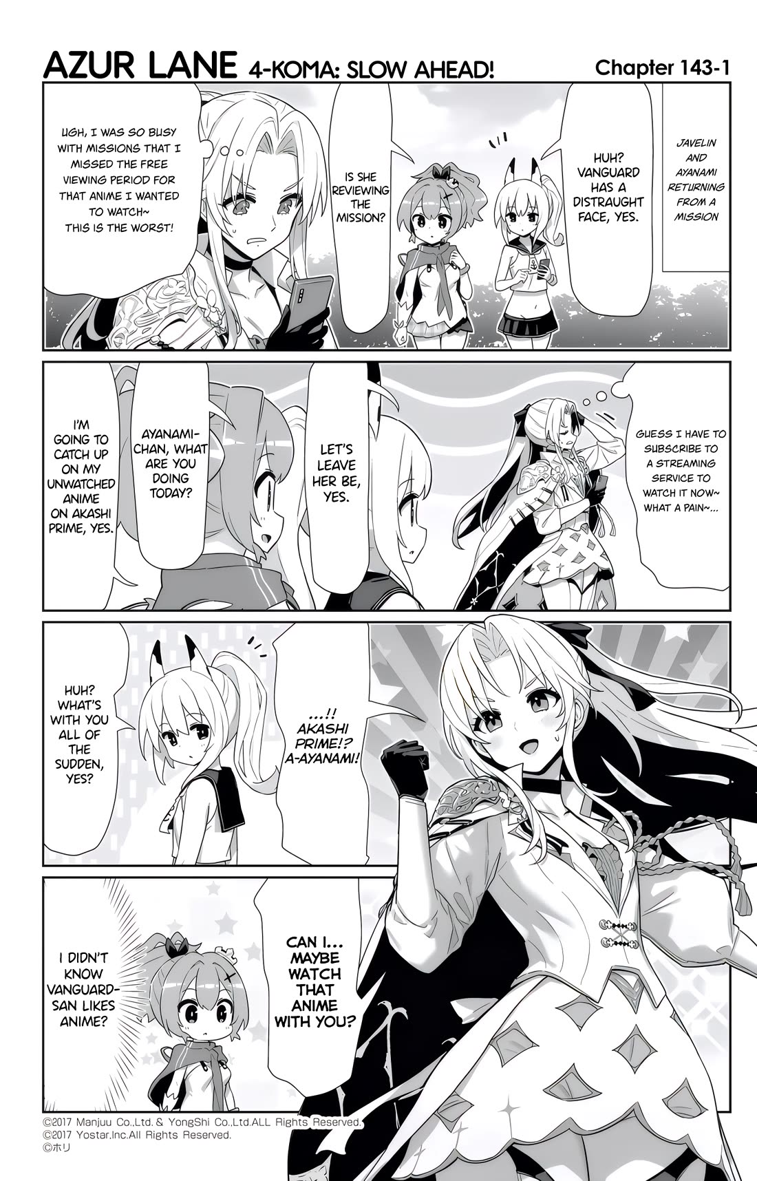 Azur Lane 4-koma: Slow Ahead! Chapter 143 - Page 1