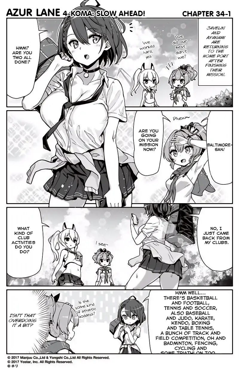 Azur Lane 4-koma: Slow Ahead! Chapter 34 - Page 1
