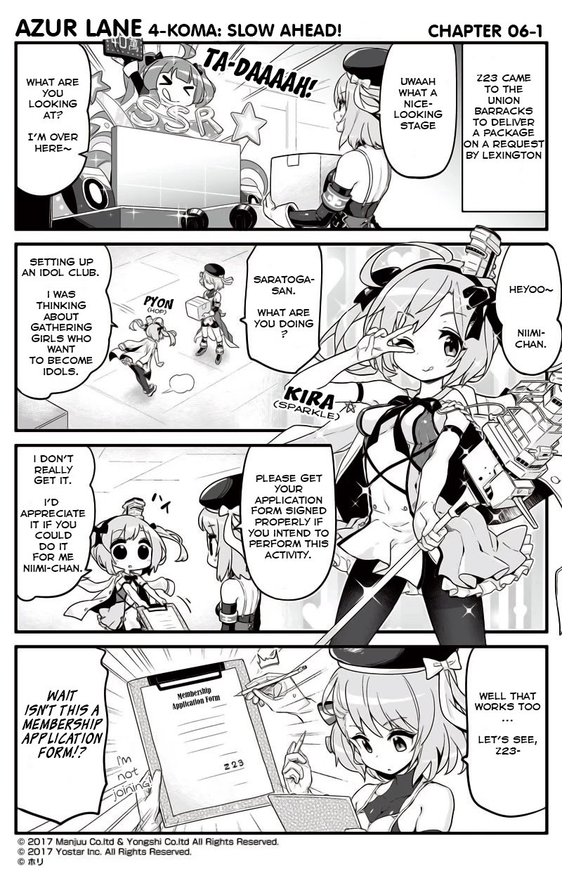 Azur Lane 4-koma: Slow Ahead! Chapter 6 - Page 1