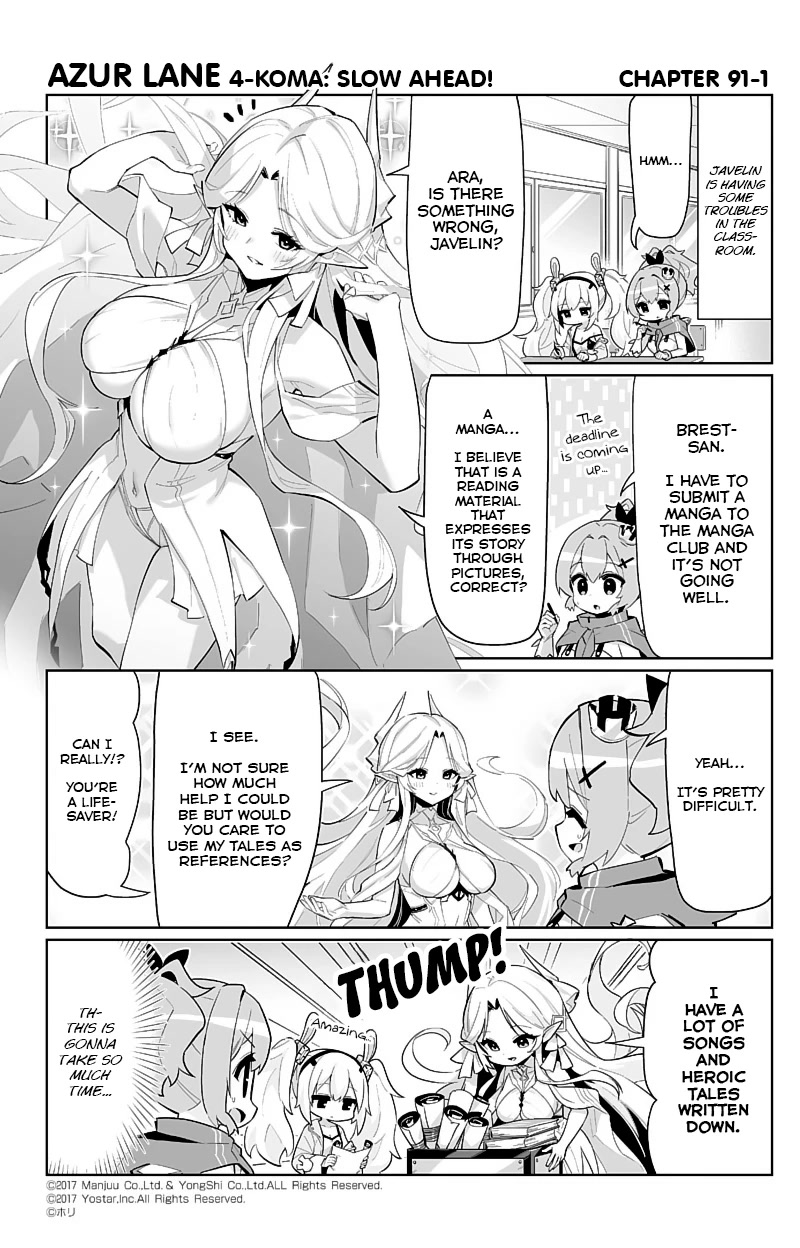 Azur Lane 4-koma: Slow Ahead! Chapter 91 - Page 1