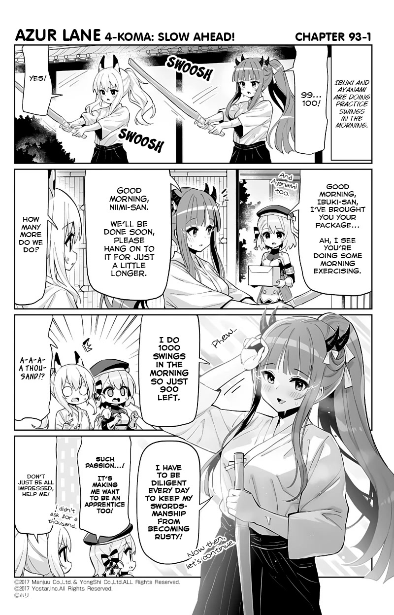 Azur Lane 4-koma: Slow Ahead! Chapter 93 - Page 1