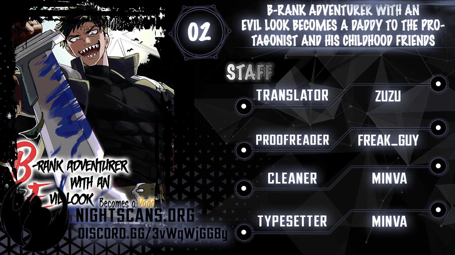 B-Rank Adventurer With an Evil Look Becomes a Daddy to the Protagonist and His Childhood Friends Chapter 2 - Page 1