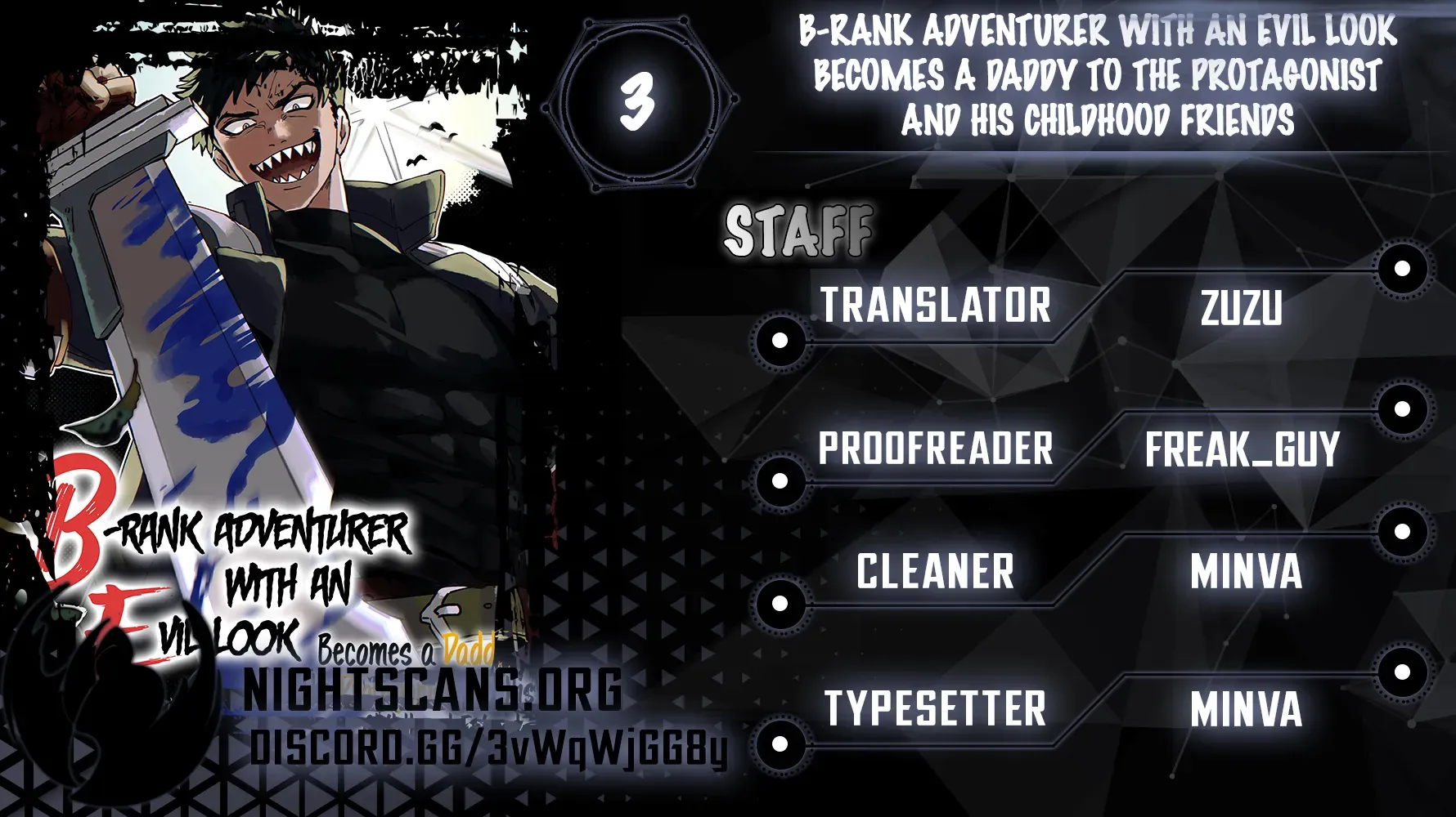 B-Rank Adventurer With an Evil Look Becomes a Daddy to the Protagonist and His Childhood Friends Chapter 3.2 - Page 1