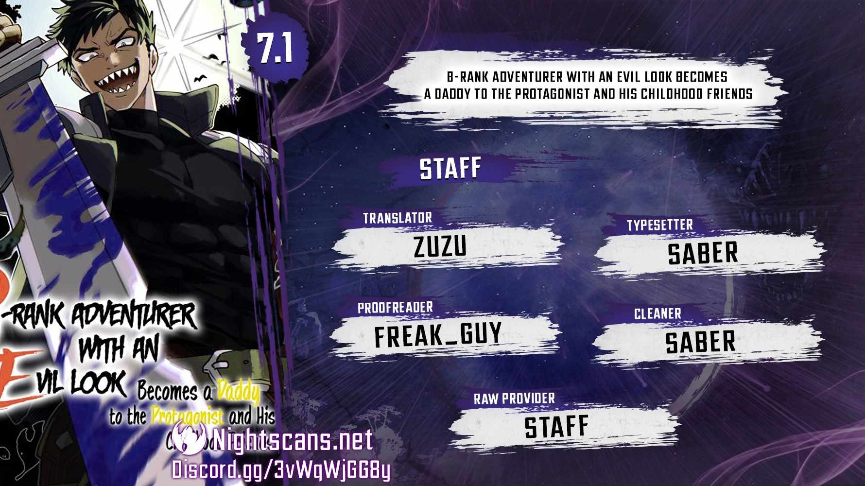 B-Rank Adventurer With an Evil Look Becomes a Daddy to the Protagonist and His Childhood Friends Chapter 7 - Page 1