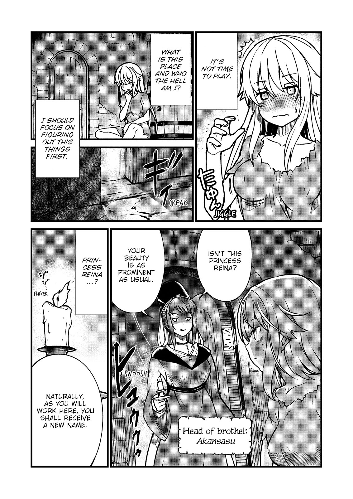 Becoming Princess Knight and Working at Yuri Brothel Chapter 1 - Page 10