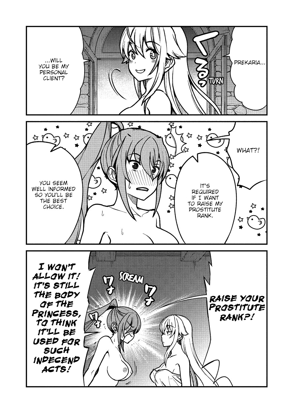 Becoming Princess Knight and Working at Yuri Brothel Chapter 2 - Page 22
