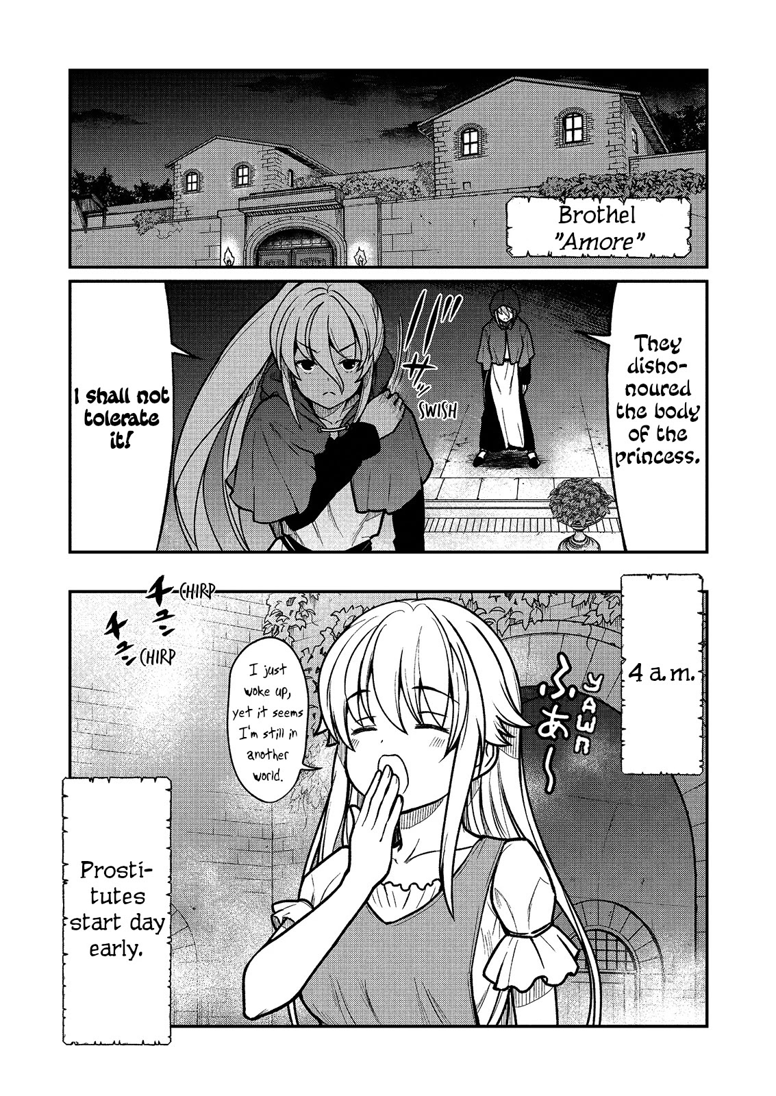 Becoming Princess Knight and Working at Yuri Brothel Chapter 2 - Page 4