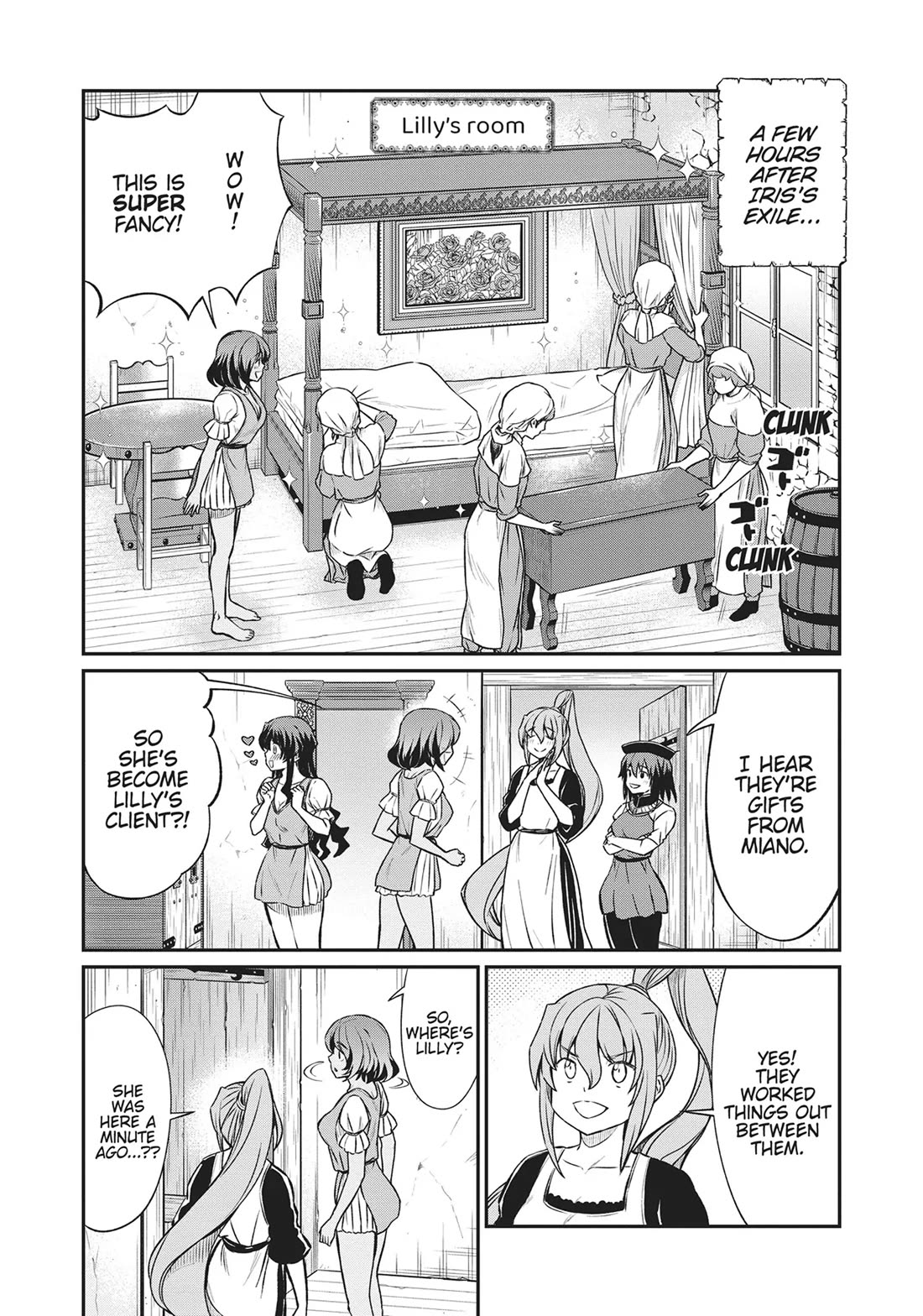 Becoming Princess Knight and Working at Yuri Brothel Chapter 22 - Page 1