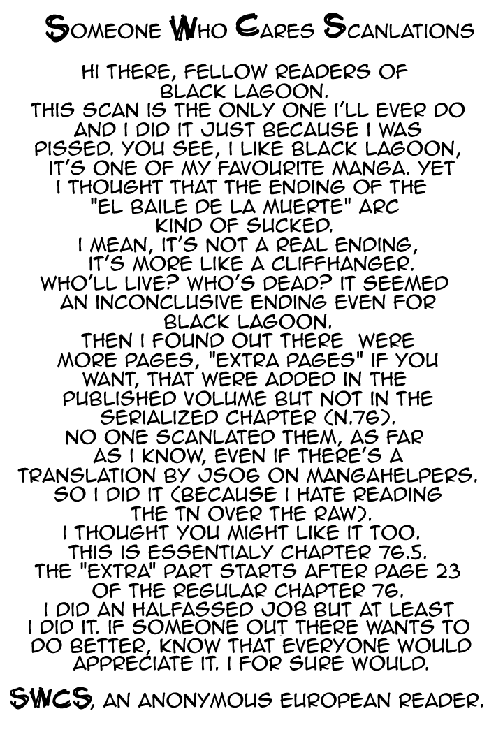 Black Lagoon Chapter 76.5 - Page 1