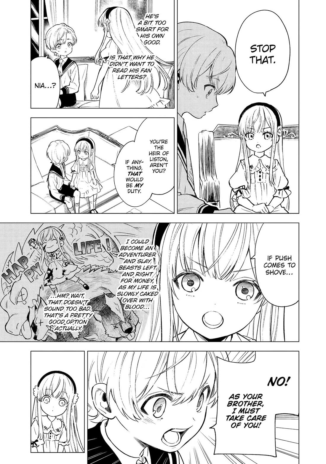 Brutal Daughter Nia Liston: A Splendid Matchless Record of a God-Slaying Warrior Reincarnated as a Sickly Daughter Chapter 2 - Page 7