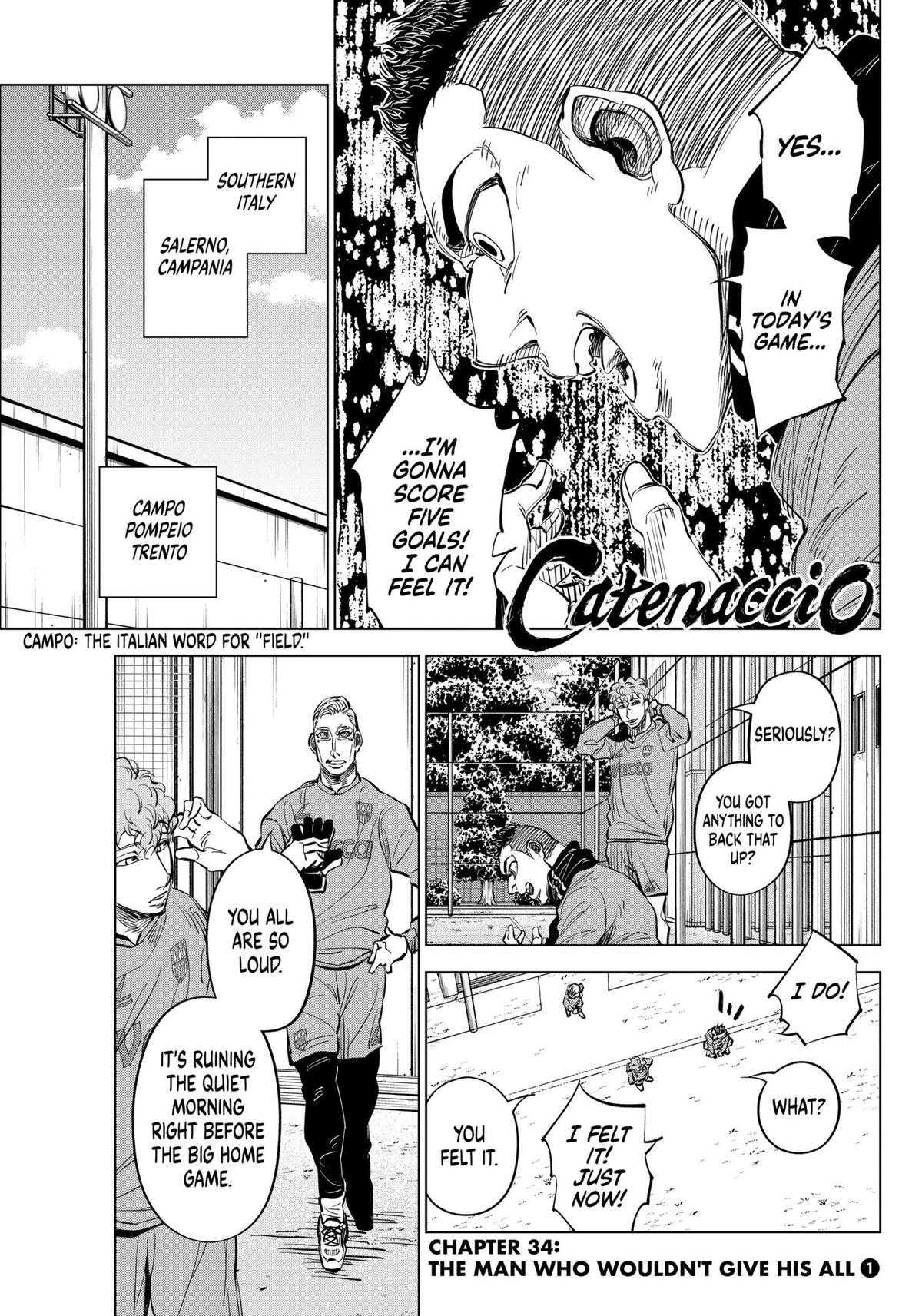 Catenaccio Chapter 34 - Page 1