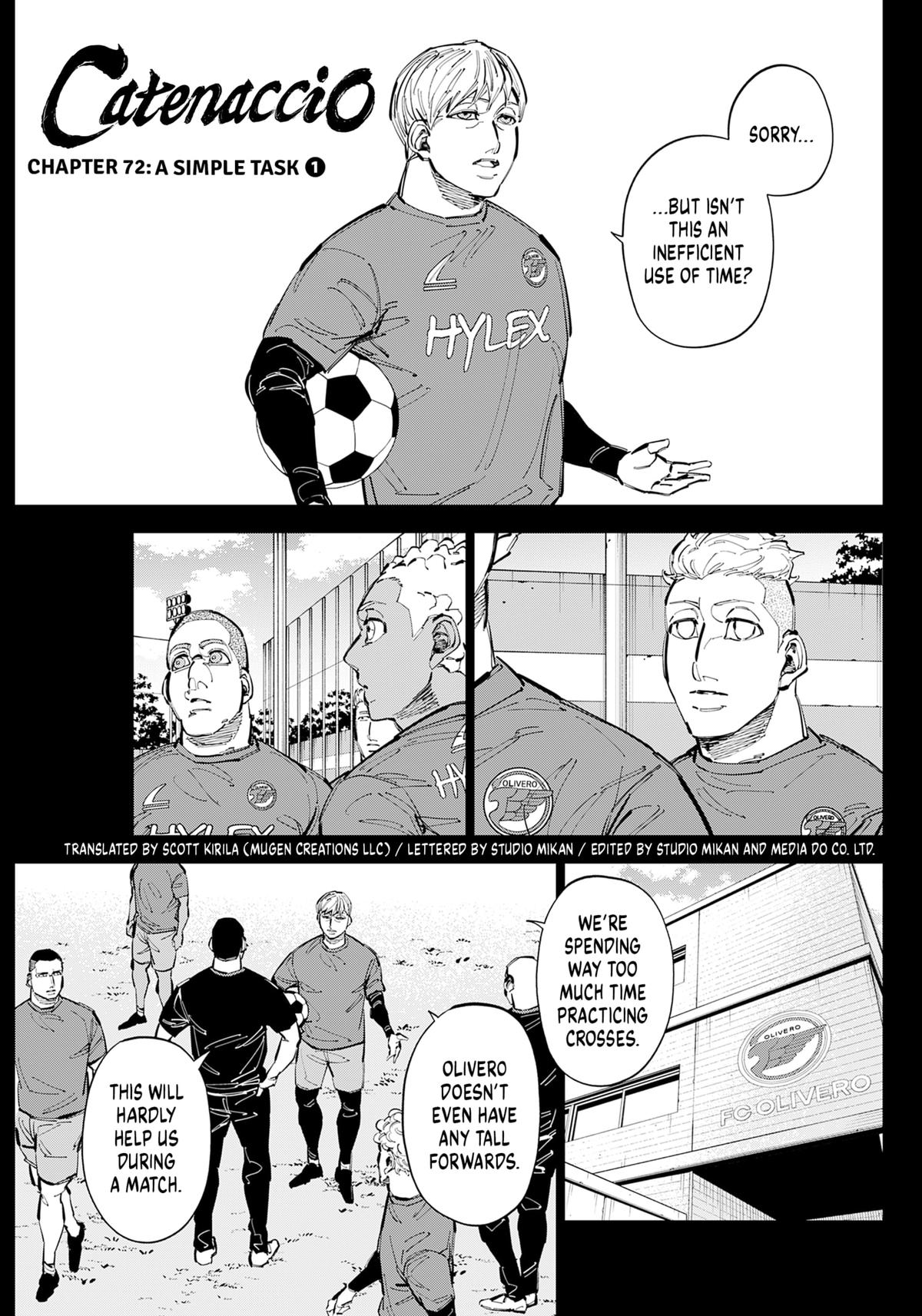 Catenaccio Chapter 72 - Page 1