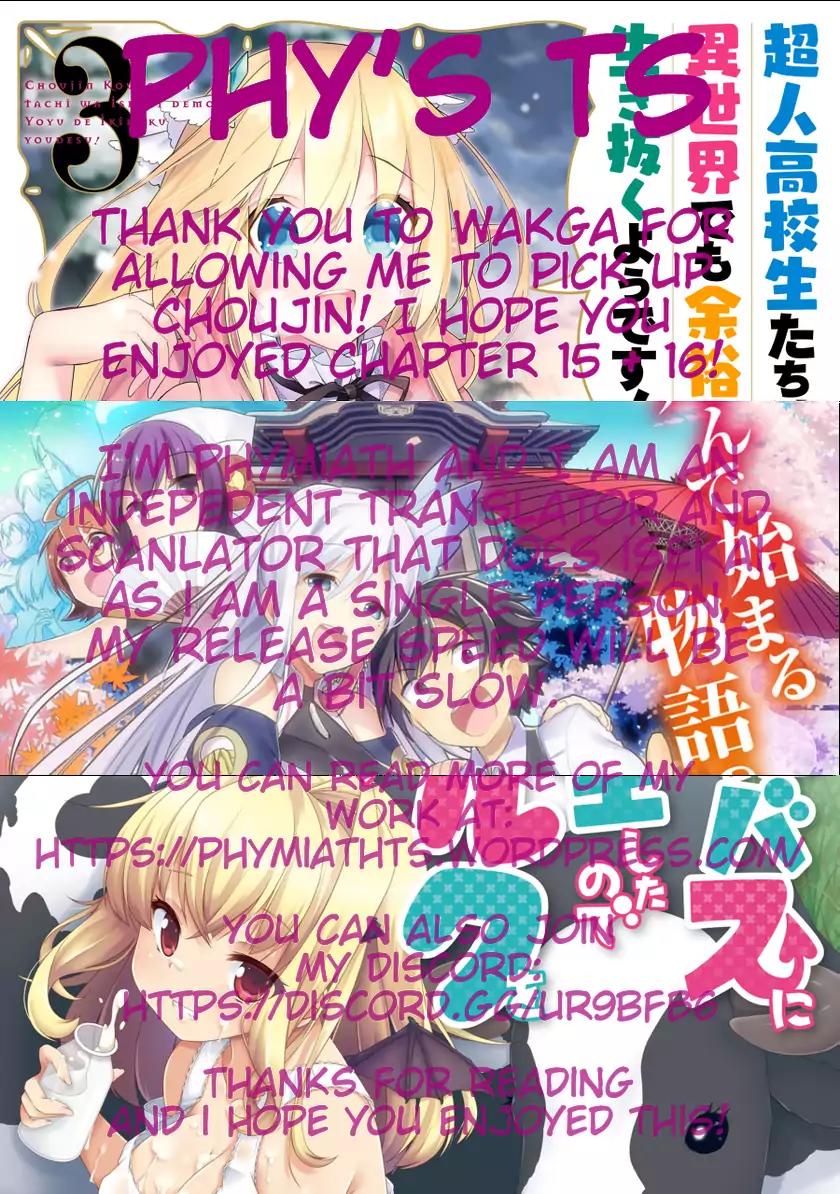 Choujin Koukousei-tachi wa Isekai demo Yoyuu de Ikinuku you desu! Chapter 16 - Page 22