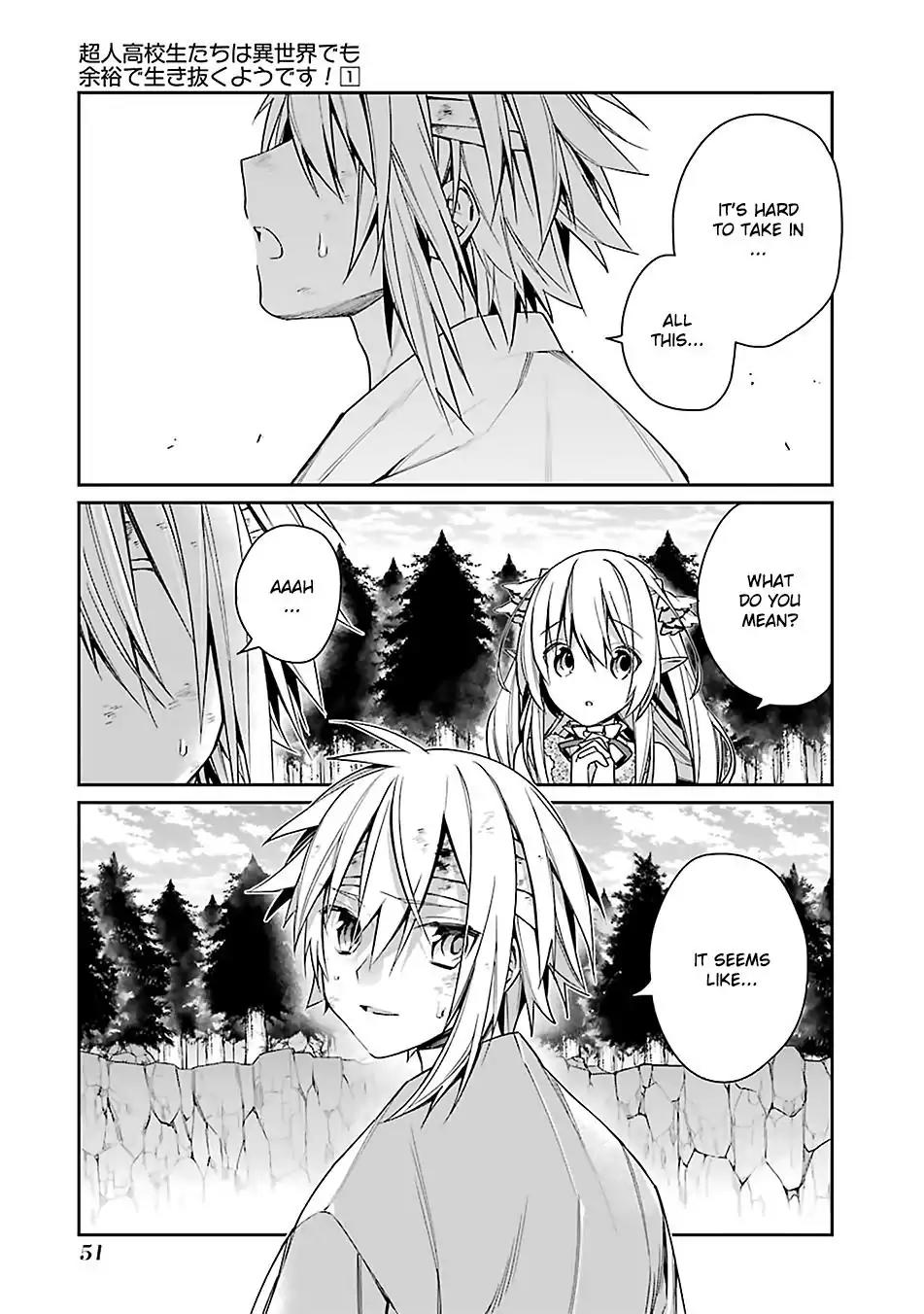 Choujin Koukousei-tachi wa Isekai demo Yoyuu de Ikinuku you desu! Chapter 2 - Page 21