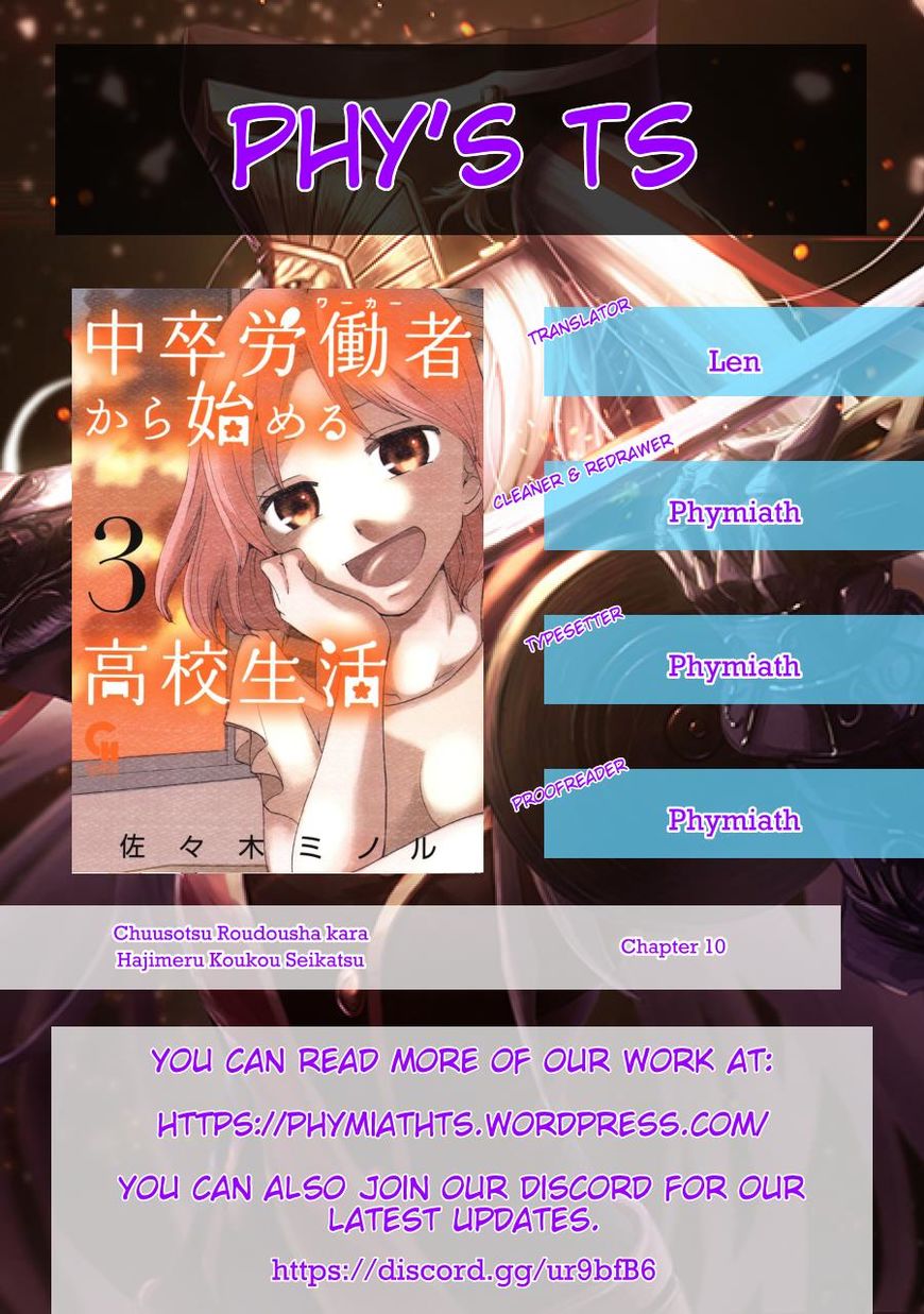 Chuusotsu Worker kara Hajimeru Koukou Seikatsu Chapter 10 - Page 39