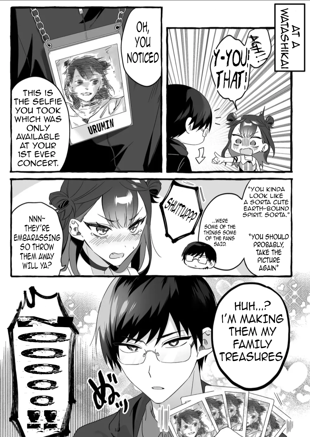 Damedol to Sekai ni Hitori Dake no Fan Chapter 1.5 - Page 1