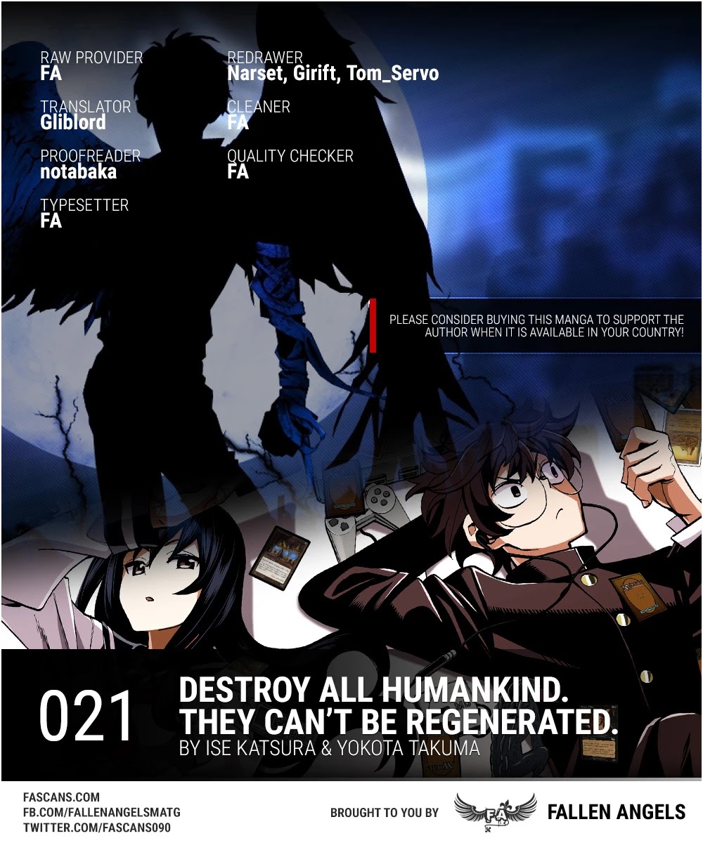 Destroy All of Humanity. It Can’t Be Regenerated Chapter 21 - Page 1