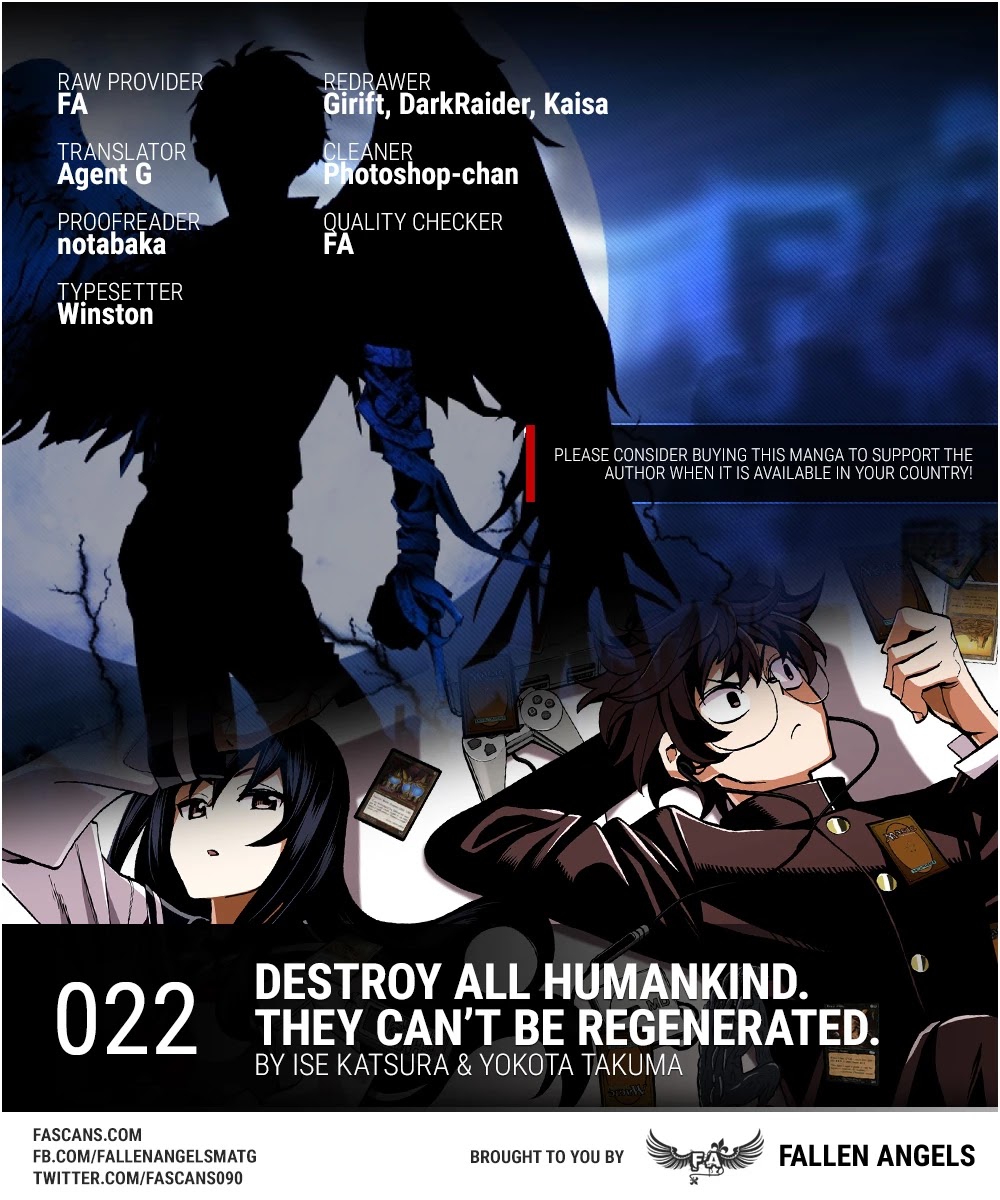Destroy All of Humanity. It Can’t Be Regenerated Chapter 22 - Page 1