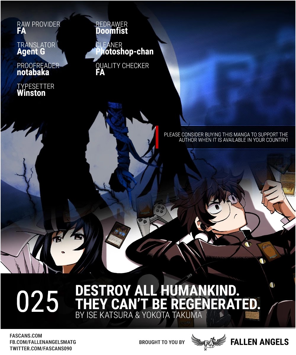 Destroy All of Humanity. It Can’t Be Regenerated Chapter 25 - Page 1