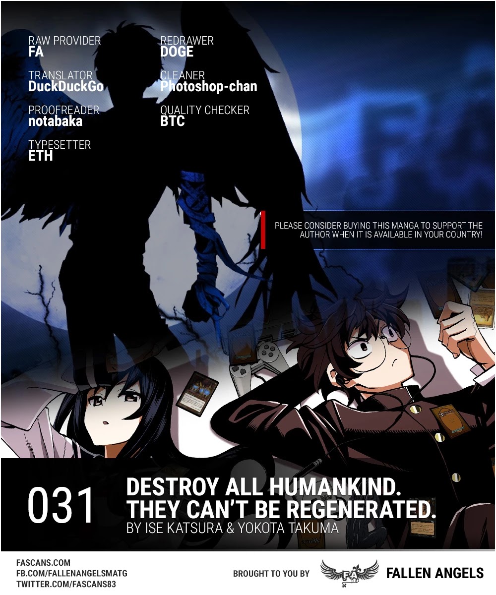 Destroy All of Humanity. It Can’t Be Regenerated Chapter 31 - Page 1