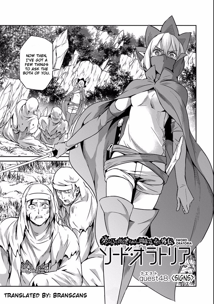 Dungeon ni Deai o Motomeru no wa Machigatte iru darou ka Gaiden – Sword Oratoria Chapter 48 - Page 1