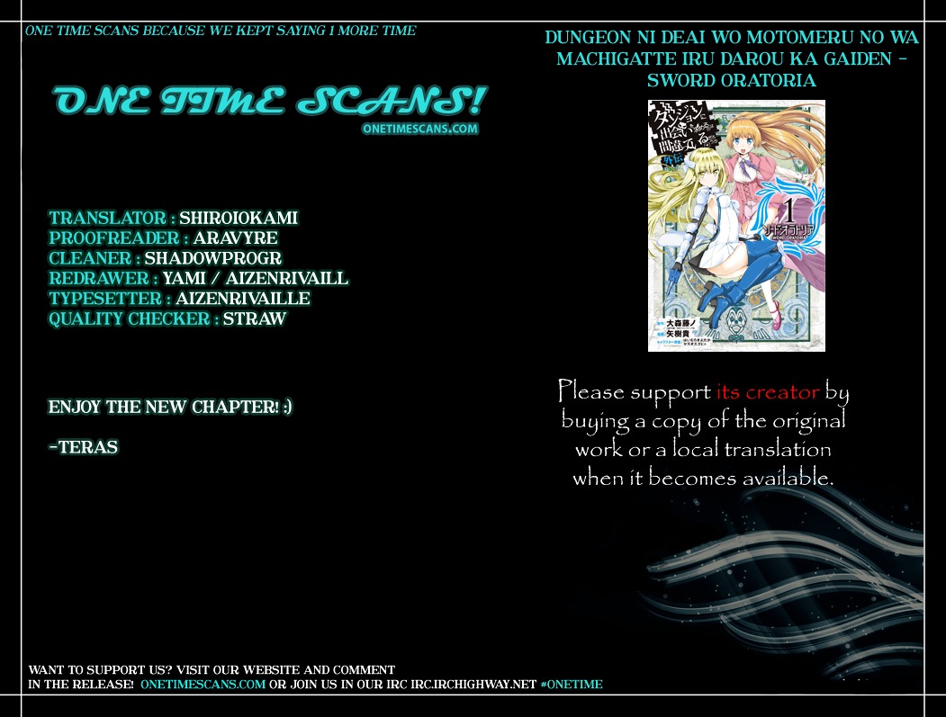 Dungeon ni Deai o Motomeru no wa Machigatte iru darou ka Gaiden – Sword Oratoria Chapter 9 - Page 1