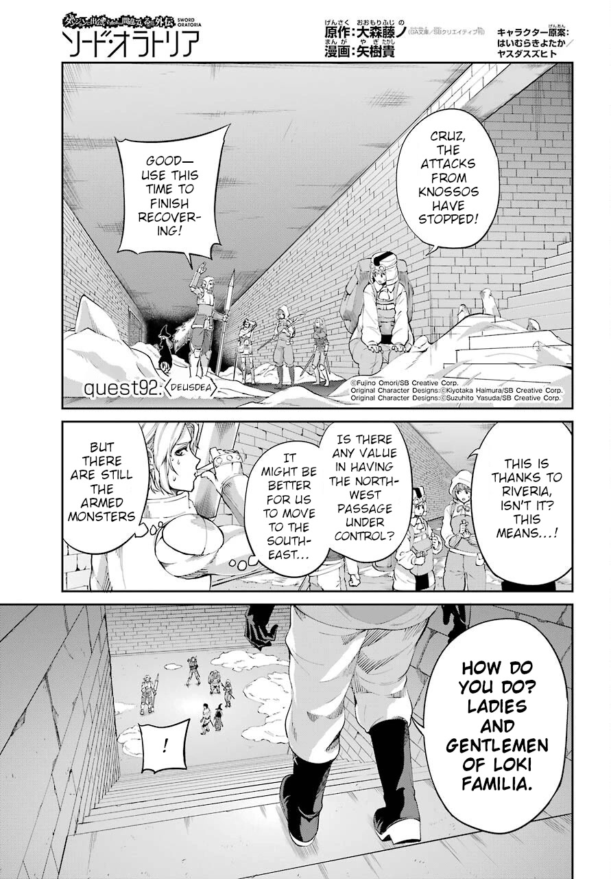 Dungeon ni Deai o Motomeru no wa Machigatte iru darou ka Gaiden – Sword Oratoria Chapter 92 - Page 1