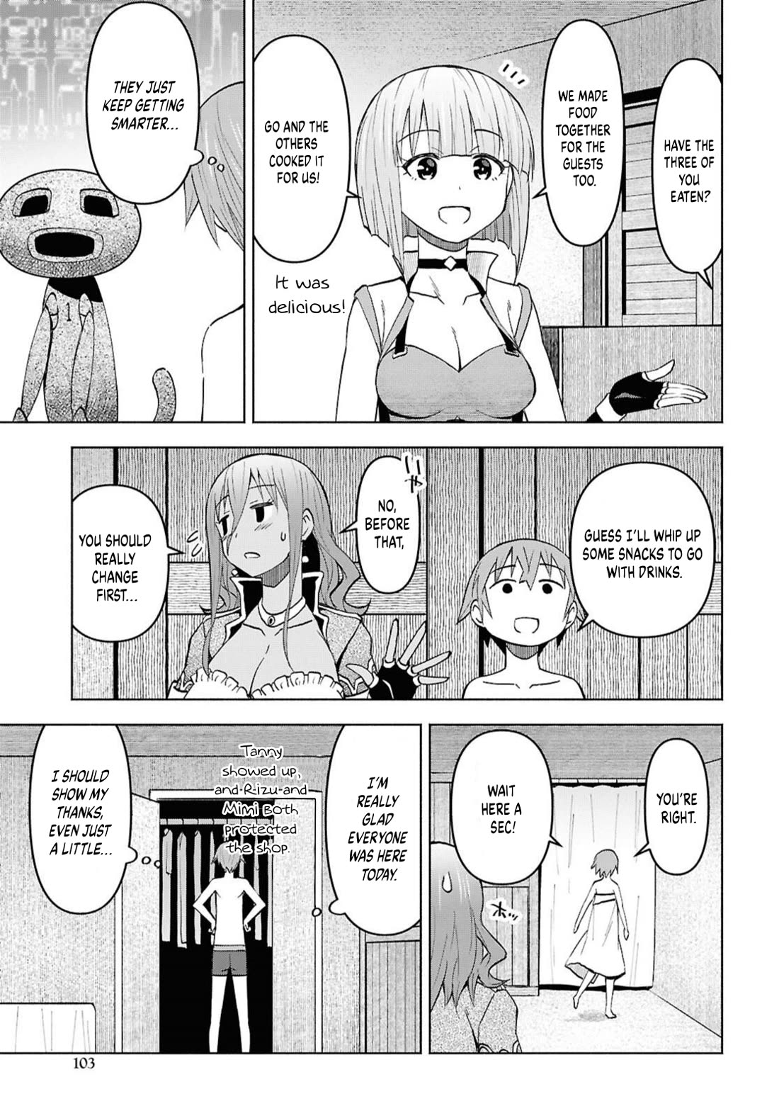 Dungeon Tou de Yadoya wo Yarou! Souzou Mahou wo Moratta Ore no Hosoude Hanjouki Chapter 49 - Page 3