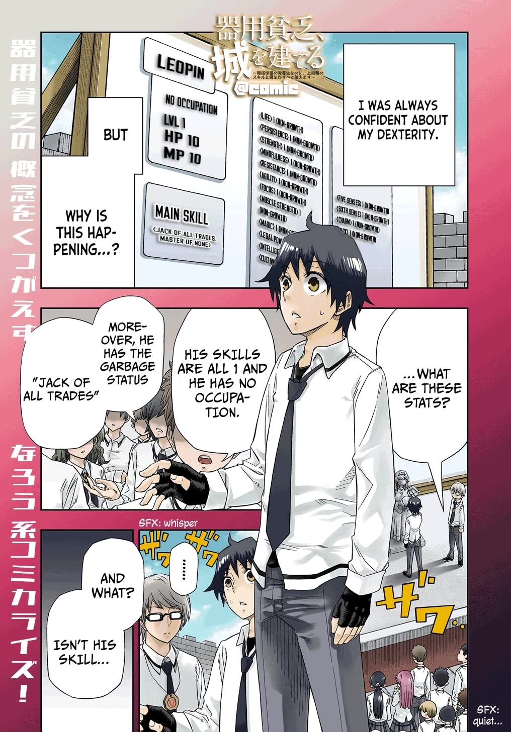 Exiled in a Class Trial for Poor Dexterity Chapter 1 - Page 0