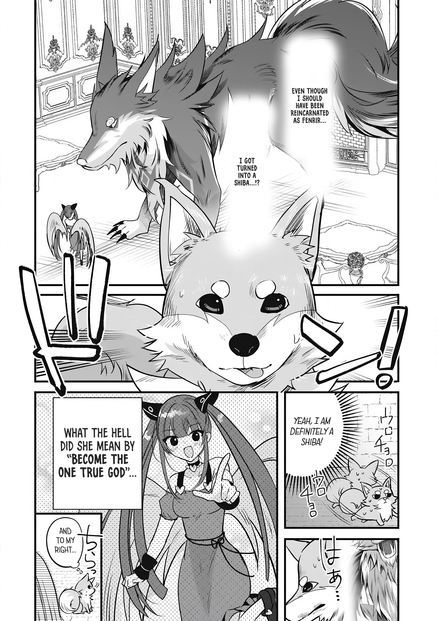 Fenrir ni Tensei shita Hazu ga Dou Mitemo Shiba Inu – Shiba Inu (Saikyou) ni Natta Ore, Mofumofu sare Nagara Kami e to Nariagaru Chapter 2 - Page 2