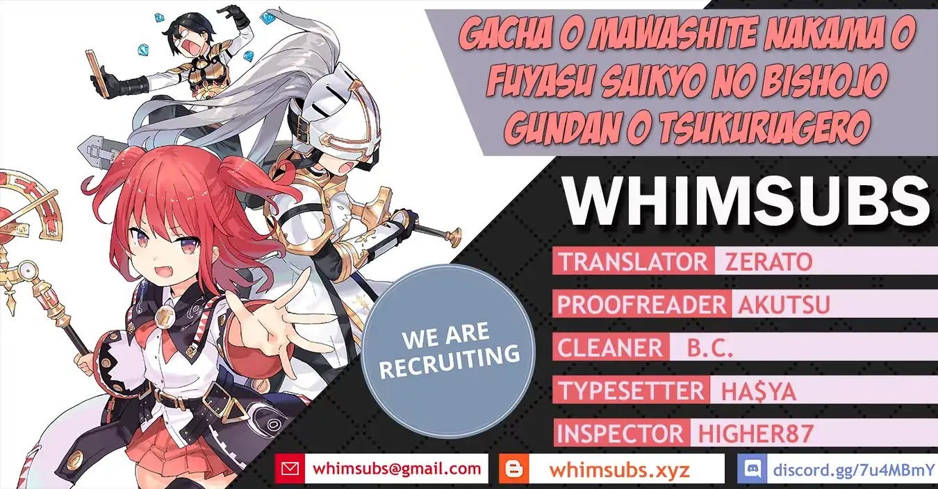 Gacha wo Mawashite Nakama wo Fuyasu Saikyou no Bishoujo Gundan wo Tsukuriagero Chapter 7 - Page 1
