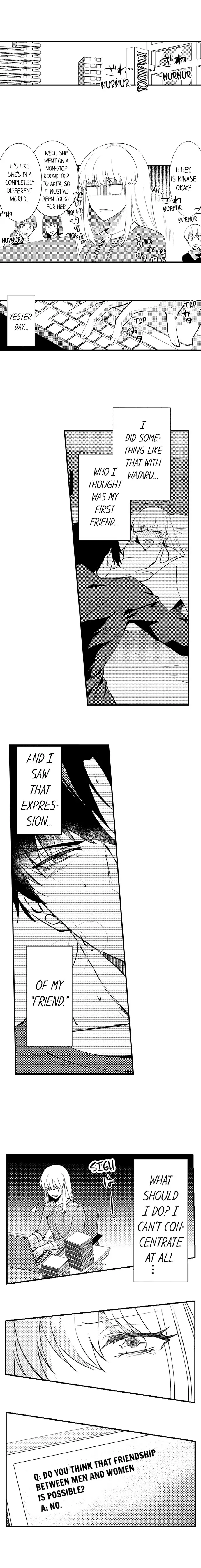 Gaman Dekinai, Tomodachi Shuuryou. Risei o Tokasu Hatsujou vs Danjo no Yuujou Chapter 4 - Page 2