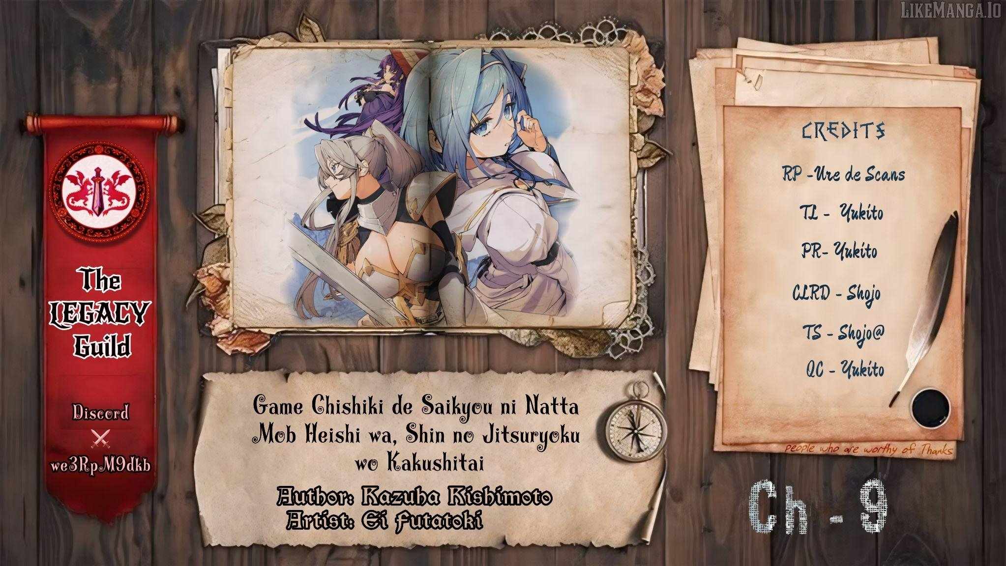 Game Chishiki de Saikyou ni Natta Mob Heishi wa, Shin no Jitsuryoku wo Kakushitai Chapter 9 - Page 1