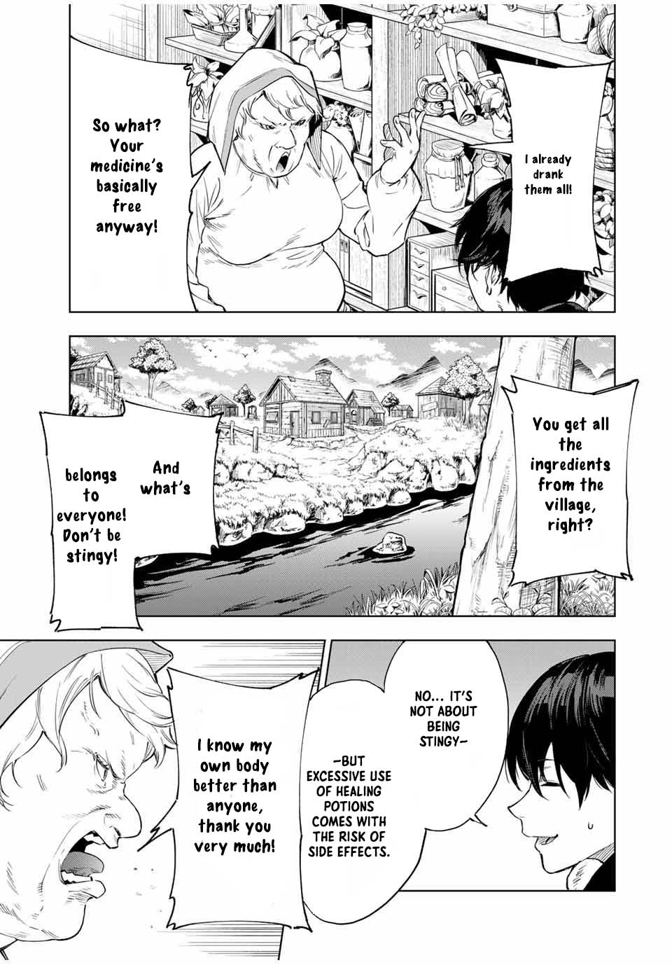 Genkai Shuuraku wo Datsu Mura Shita Renkinjutsushi, Tokai de “Saikyou” nano ga Bare Makuru. ~Rougai domo ni wa Iikagen Aiso ga Tsukimashita~ Chapter 1 - Page 3
