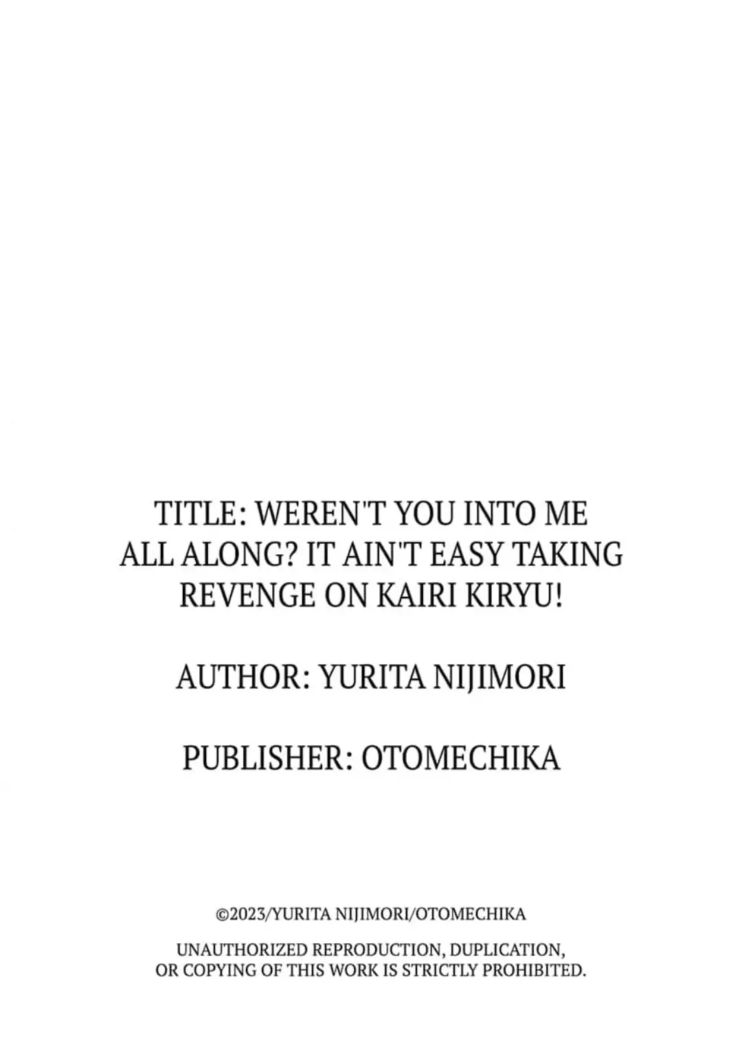 Hajime Kara Suki Nanyaro? Kiryu Kairi Niwa Revenge ga Kakanai! Chapter 1 - Page 27