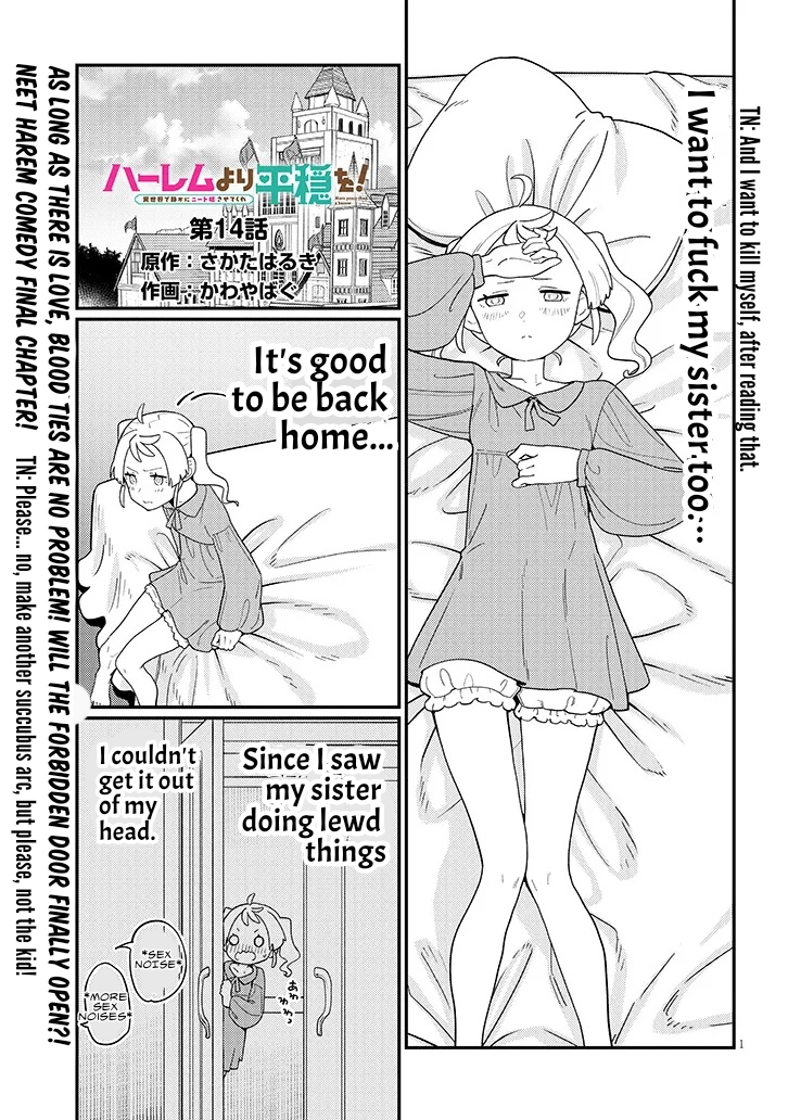 Harem Yori Heion wo! Isekai de Shizuka ni NEET Hime sasete Kure Chapter 14 - Page 1
