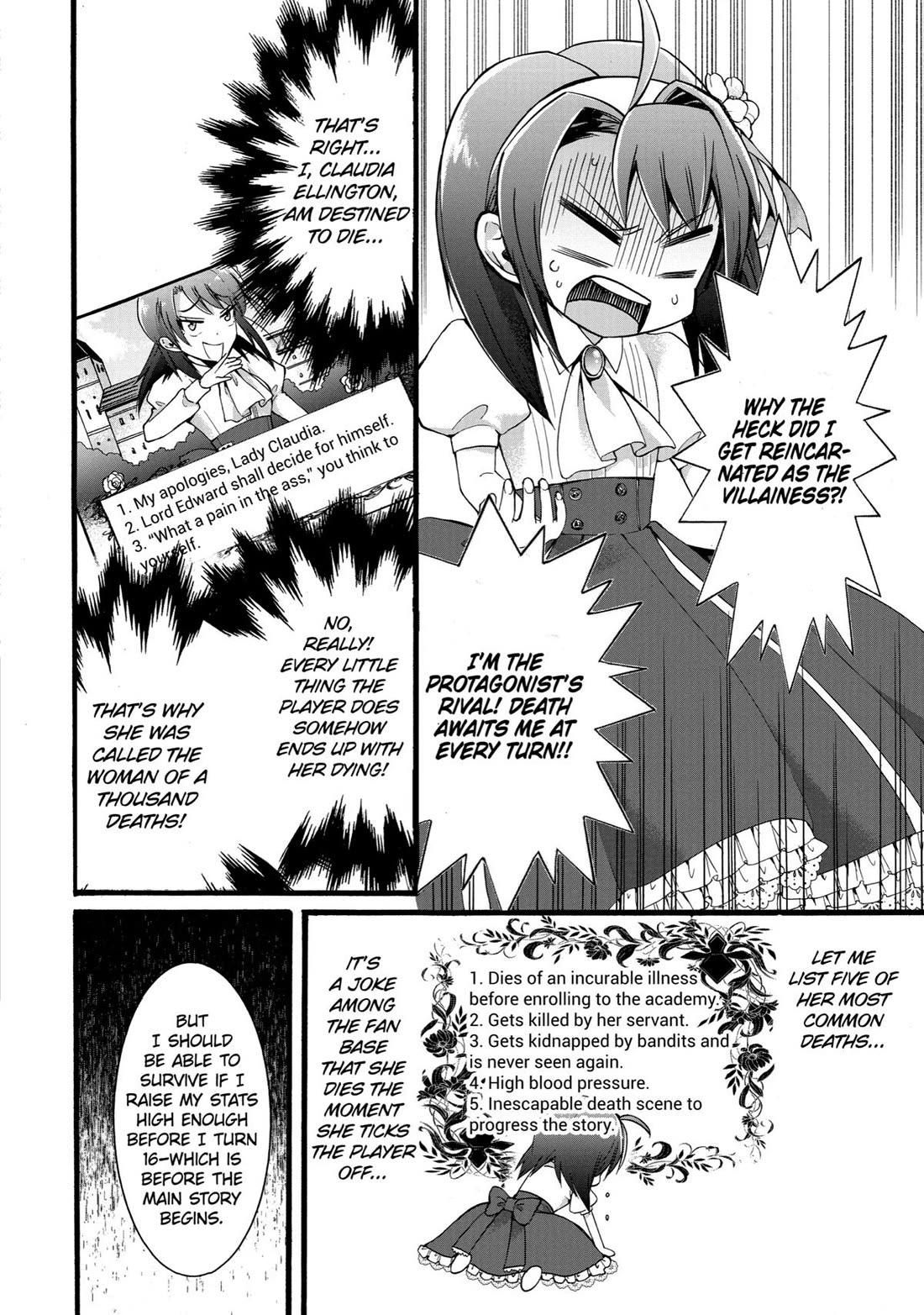 How to Survive a Thousand Deaths: Accidentally Wooing Everyone as an Ex-gamer Made Villainess! Chapter 1 - Page 11