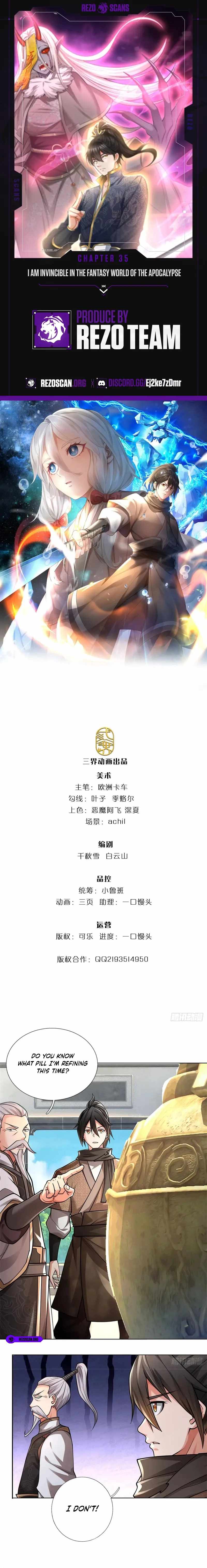 I Am Invincible in the Fantasy World of the Apocalypse Chapter 35 - Page 1