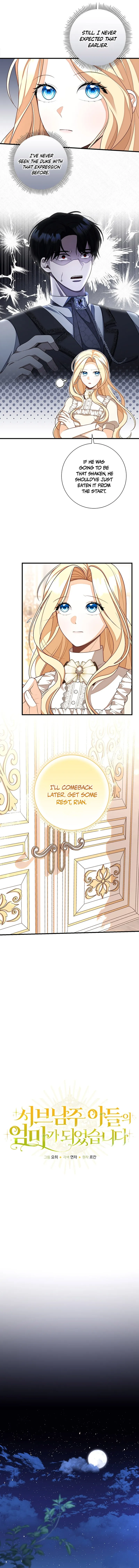 I Became the Mother of the Supporting Male Lead’s Son Chapter 7 - Page 1